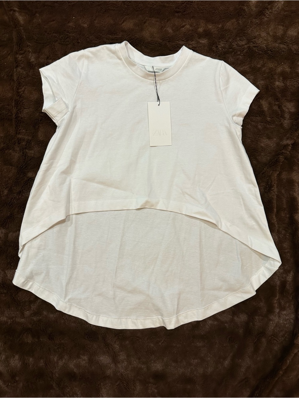 Zara White High Low Shirt
